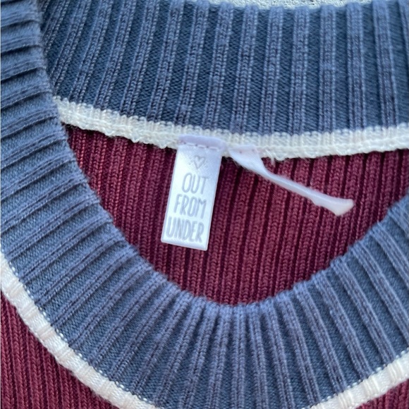 Urban Outfitters Colorblock Bodysuit - Burgundy, Navy, White - Picture 6 of 9